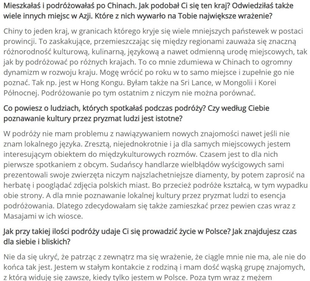 Ewa Chojnowska-Lesiak Szpili w Plecaku - poznawanie lokalnych kultur