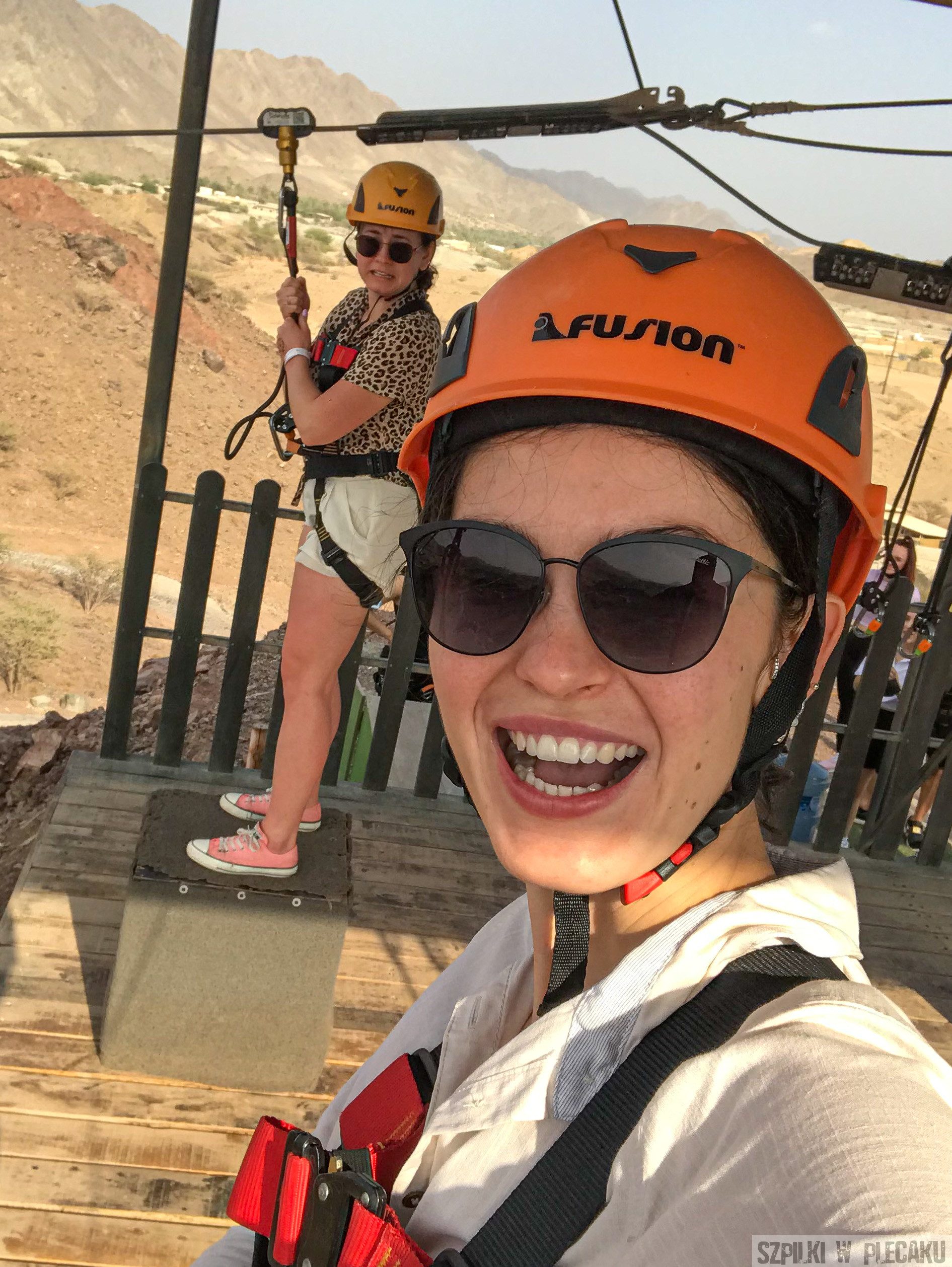 Tyrolka - zipline - Dubaj inaczej z przygodą i adrenaliną - Szpilki w plecaku